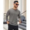 COOFANDY Mens Long Sleeve T Shirts Crew Neck Casual Basic Tee Shirt Lightweight Pullover Shirts(1 Pack-light Gray)