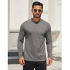 COOFANDY Mens Long Sleeve T Shirts Crew Neck Casual Basic Tee Shirt Lightweight Pullover Shirts(1 Pack-light Gray)