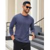 COOFANDY Mens Long Sleeve T Shirts Crew Neck Casual Basic Tee Shirt Lightweight Pullover Shirts(1 Pack-navy Blue)