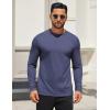 COOFANDY Mens Long Sleeve T Shirts Crew Neck Casual Basic Tee Shirt Lightweight Pullover Shirts(1 Pack-navy Blue)
