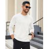 COOFANDY Mens Long Sleeve T Shirts Crew Neck Casual Basic Tee Shirt Lightweight Pullover Shirts(1 Pack-white)