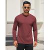 COOFANDY Mens Long Sleeve T Shirts Crew Neck Casual Basic Tee Shirt Lightweight Pullover Shirts(1 Pack-wine Red)