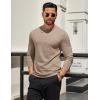 COOFANDY Mens Long Sleeve T Shirts Crew Neck Casual Basic Tee Shirt Lightweight Pullover Shirts(3 Pack-black/Dark Gray/Khaki)