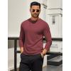 COOFANDY Mens Long Sleeve T Shirts Crew Neck Casual Basic Tee Shirt Lightweight Pullover Shirts(3 Pack-black/Dark Gray/Wine Red)