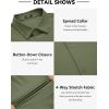 COOFANDY Men’s Muscle Fit Dress Shirts Wrinkle Free Long Sleeve Button Down Shirt Stretch Business Shirt(Army Green)