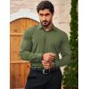 COOFANDY Men’s Muscle Fit Dress Shirts Wrinkle Free Long Sleeve Button Down Shirt Stretch Business Shirt(Army Green)