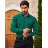 COOFANDY Men’s Muscle Fit Dress Shirts Wrinkle Free Long Sleeve Button Down Shirt Stretch Business Shirt(Evergreen)