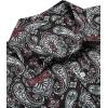 COOFANDY Mens Paisley Printed Shirts Casual Long Sleeve Button Down Shirts Floral Dress Shirt with Pockets(Black)