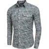 COOFANDY Mens Paisley Printed Shirts Casual Long Sleeve Button Down Shirts Floral Dress Shirt with Pockets(Green)