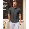 COOFANDY Mens Polo Shirts Short Sleeve Casual Golf Shirt Basic Solid Color Collared T-Shirt Stylish Summer Polo T Shirt(Dark Grey)