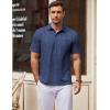 COOFANDY Mens Polo Shirts Short Sleeve Casual Golf Shirt Basic Solid Color Collared T-Shirt Stylish Summer Polo T Shirt(Navy Blue)