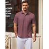 COOFANDY Mens Polo Shirts Short Sleeve Casual Golf Shirt Basic Solid Color Collared T-Shirt Stylish Summer Polo T Shirt(Wine Red)