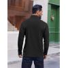 COOFANDY Mens Quarter Zip Pullover Sweatshirt UPF 50+ Long Sleeve Sun Protection Shirts Golf Running Rash Guard T-Shirts(Black)