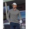 COOFANDY Mens Quarter Zip Pullover Sweatshirt UPF 50+ Long Sleeve Sun Protection Shirts Golf Running Rash Guard T-Shirts(Grey)