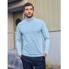 COOFANDY Mens Quarter Zip Pullover Sweatshirt UPF 50+ Long Sleeve Sun Protection Shirts Golf Running Rash Guard T-Shirts(Light Blue)