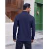 COOFANDY Mens Quarter Zip Pullover Sweatshirt UPF 50+ Long Sleeve Sun Protection Shirts Golf Running Rash Guard T-Shirts(Navy Blue)