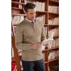 COOFANDY Men’s Quarter Zip Up Sweaters Slim Fit Lightweight Mock Neck Pullover Casual Polo Sweaters(Dark Khaki)