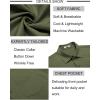 COOFANDY Mens Short Sleeve Button Down Shirt Wrinkle Free Dress Shirts Casual Summer Untucked Shirt(Army Green)