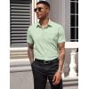 COOFANDY Mens Short Sleeve Button Down Shirts Casual Dress Shirts for Men Summer Untucked Shirts with Pocket(Sage Green)