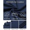 COOFANDY Mens Short Sleeve Dress Shirts Wrinkle Free Button Down Shirts Stain Shield Shirts with Pocket(Navy Blue)