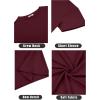 COOFANDY Men’s Short Sleeve T-Shirts Crew Neck Casual Summer T Shirts 1-3 Pack Basic Tee Shirt(A-dark Red 1pack)
