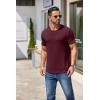 COOFANDY Men’s Short Sleeve T-Shirts Crew Neck Casual Summer T Shirts 1-3 Pack Basic Tee Shirt(A-dark Red 1pack)