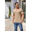 COOFANDY Men’s Short Sleeve T-Shirts Crew Neck Casual Summer T Shirts 1-3 Pack Basic Tee Shirt(A-khaki 1pack)