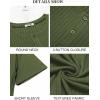 COOFANDY Mens Slim Fit Henley Shirts Short Sleeve 3 Button T-Shirt Longline Ribbed Henley Basic Tee Army Green