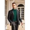 COOFANDY Men’s Slim Fit Turtleneck Cotton T Shirts Casual Long Sleeve Lightweight Pullover Sweater Basic Tops(Dark Green)