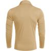 COOFANDY Men’s Slim Fit Turtleneck Cotton T Shirts Casual Long Sleeve Lightweight Pullover Sweater Basic Tops(Khaki)