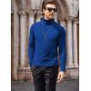 COOFANDY Men’s Slim Fit Turtleneck Cotton T Shirts Casual Long Sleeve Lightweight Pullover Sweater Basic Tops(Royal Blue)
