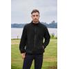 COOFANDY Men’s Soft Polar Fleece Jacket Lightweight Full Zip Jackets Casual Outdoor Warm Jackets Coats with Pockets(Black)