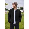 COOFANDY Men’s Soft Polar Fleece Jacket Lightweight Full Zip Jackets Casual Outdoor Warm Jackets Coats with Pockets(Black)