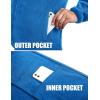 COOFANDY Men’s Soft Polar Fleece Jacket Lightweight Full Zip Jackets Casual Outdoor Warm Jackets Coats with Pockets(Blue)
