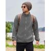 COOFANDY Men’s Soft Polar Fleece Jacket Lightweight Full Zip Jackets Casual Outdoor Warm Jackets Coats with Pockets(Medium Grey)