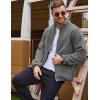 COOFANDY Men’s Soft Polar Fleece Jacket Lightweight Full Zip Jackets Casual Outdoor Warm Jackets Coats with Pockets(Medium Grey)