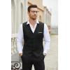 COOFANDY Men’s Suit Vest Slim Fit Business Formal Waistcoat Casual Dress Vest(A-black)