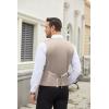 COOFANDY Men’s Suit Vest Slim Fit Business Formal Waistcoat Casual Dress Vest(Champagne)