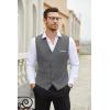 COOFANDY Men’s Suit Vest Slim Fit Business Formal Waistcoat Casual Dress Vest(Dark Gray)