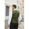COOFANDY Men’s Suit Vest Slim Fit Business Formal Waistcoat Casual Dress Vest(Green)