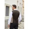 COOFANDY Men’s Suit Vest Slim Fit Business Formal Waistcoat Casual Dress Vest(Light Khaki)