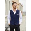 COOFANDY Men’s Suit Vest Slim Fit Business Formal Waistcoat Casual Dress Vest(Navy Blue)