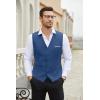 COOFANDY Men’s Suit Vest Slim Fit Business Formal Waistcoat Casual Dress Vest(Peacock Blue)