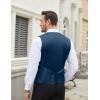COOFANDY Men’s Suit Vest Slim Fit Business Formal Waistcoat Casual Dress Vest(Peacock Blue)