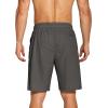 COOFANDY Men’s Summer Beach Shorts Lightweight Elastic Waist Drawstring Casual Shorts with Pocket(Black/Dgrey)