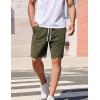 COOFANDY Men’s Sweat Shorts 9″ Drawstring Elastic Waist Gym Workout Shorts Casual Athletic Jogger Knit Shorts with Pockets(Army Green)