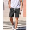 COOFANDY Men’s Sweat Shorts 9″ Drawstring Elastic Waist Gym Workout Shorts Casual Athletic Jogger Knit Shorts with Pockets(Dark Grey)