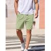 COOFANDY Men’s Sweat Shorts 9″ Drawstring Elastic Waist Gym Workout Shorts Casual Athletic Jogger Knit Shorts with Pockets(Light Green)