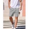 COOFANDY Men’s Sweat Shorts 9″ Drawstring Elastic Waist Gym Workout Shorts Casual Athletic Jogger Knit Shorts with Pockets(Light Grey)