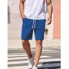 COOFANDY Men’s Sweat Shorts 9″ Drawstring Elastic Waist Gym Workout Shorts Casual Athletic Jogger Knit Shorts with Pockets(Snorkel Blue)